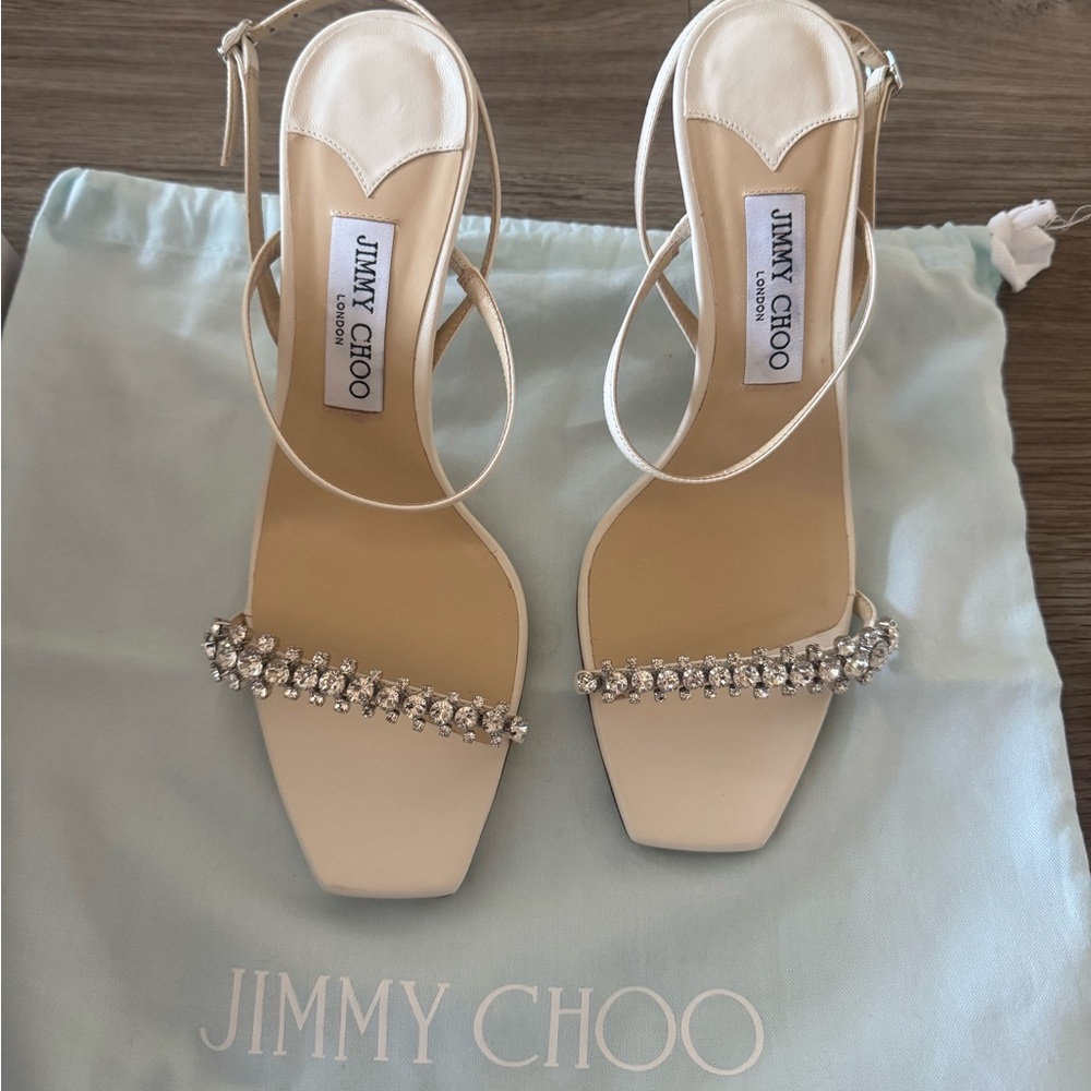 JIMMY CHOO / Women’s Meira 85 Embellished High Heel Sandals